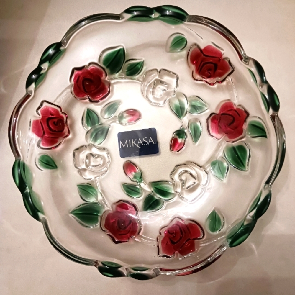 Mikasa Celebration Rose Tidbit Dish